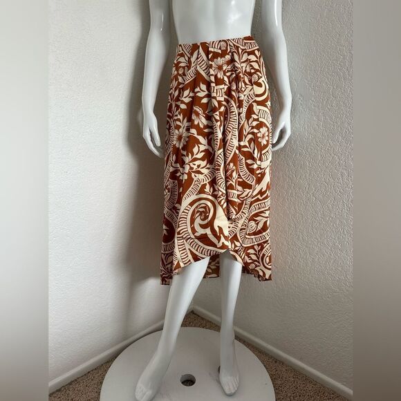 JOIE Skirt Pleated Front Ruffle Hem Faux Wrap Size XS • NEW WITH TAGS • - Picture 7 of 13